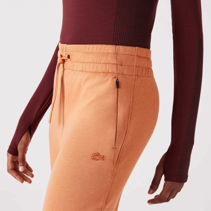 WC orange V6HV2405 femmes Lacoste pantalon de survêtement en jersey de coton