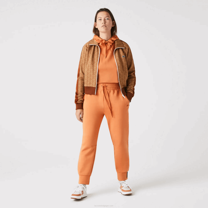 WC orange V6HV2405 femmes Lacoste pantalon de survêtement en jersey de coton