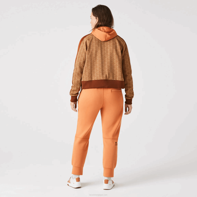 WC orange V6HV2405 femmes Lacoste pantalon de survêtement en jersey de coton