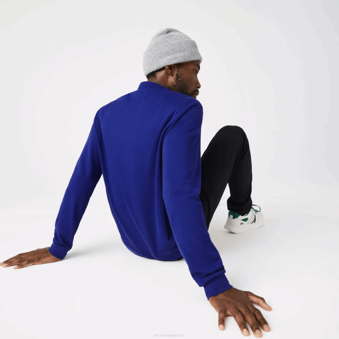 bdm bleu V6HV864 Hommes Lacoste polo à manches longues original l1212