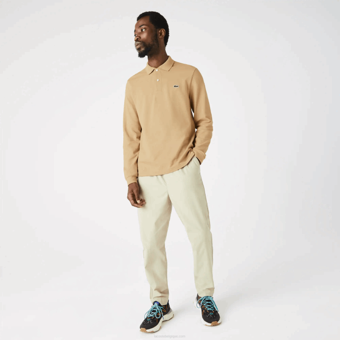 beige 02s V6HV1221 Hommes Lacoste polo à manches longues original l1212