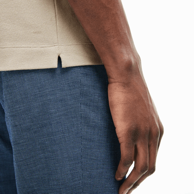 beige ae0 V6HV79 Hommes Lacoste polo piqué de coton stretch smart paris