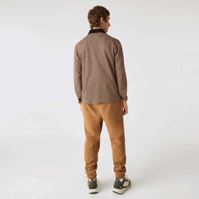 beige bleu marine bordeaux v40 V6HV924 Hommes Lacoste polo à imprimé tartan coupe décontractée