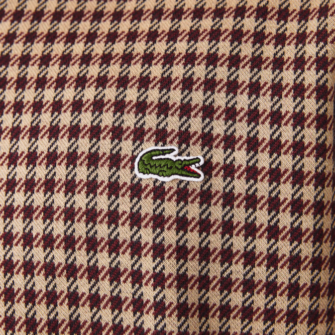 beige bleu marine bordeaux v40 V6HV924 Hommes Lacoste polo à imprimé tartan coupe décontractée