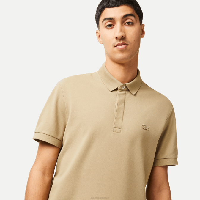 beige cb8 V6HV124 Hommes Lacoste polo piqué de coton stretch smart paris