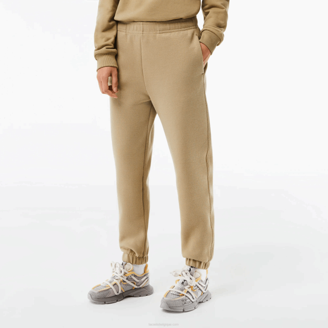 beige cb8 V6HV2412 femmes Lacoste pantalon de jogging en coton mélangé