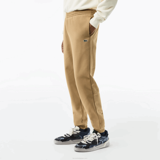 beige cb8 V6HV350 Hommes Lacoste pantalon de survêtement fuselé en polaire