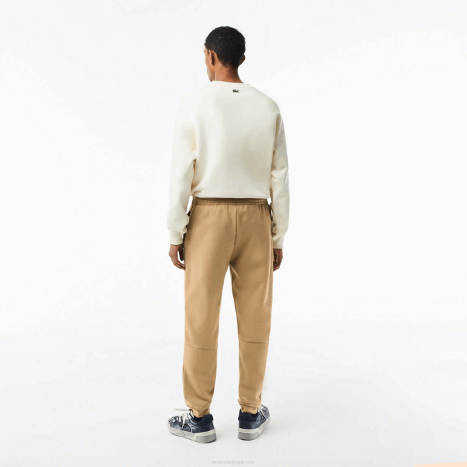 beige cb8 V6HV350 Hommes Lacoste pantalon de survêtement fuselé en polaire