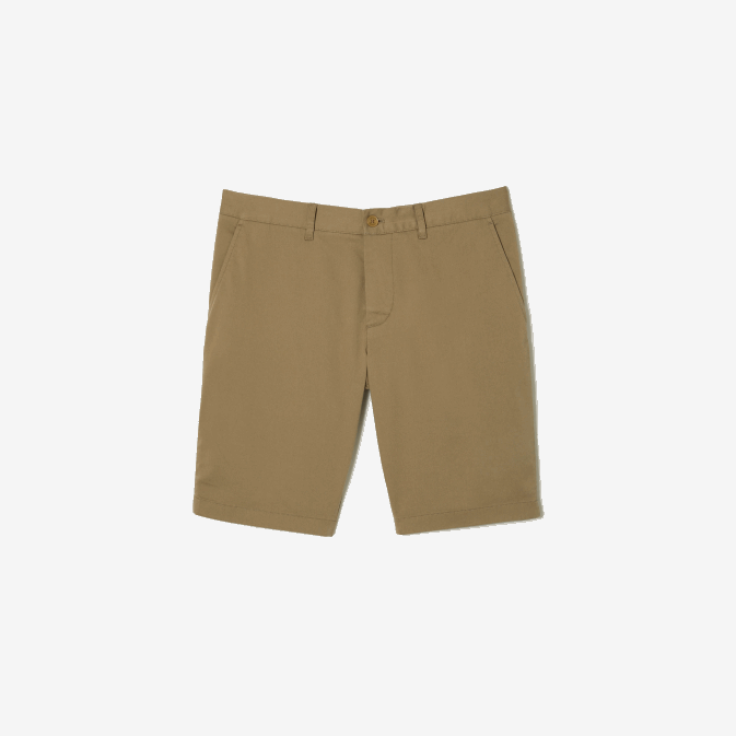 beige cb8 V6HV431 Hommes Lacoste bermuda slim en coton stretch
