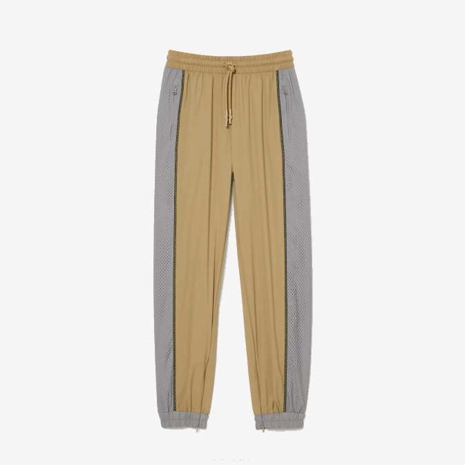 beige gris 7je V6HV2427 femmes Lacoste pantalon de jogging à effet perforé