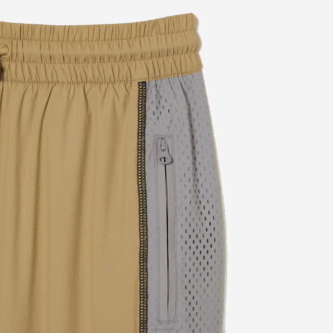 beige gris 7je V6HV2427 femmes Lacoste pantalon de jogging à effet perforé