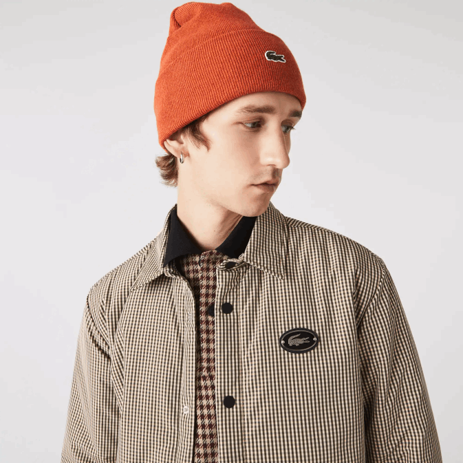 beige marine vert kaki 87e V6HV1549 Hommes Lacoste surchemise déperlante à carreaux