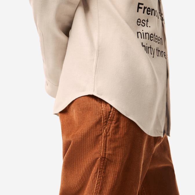 beige noir ub7 V6HV1654 Hommes Lacoste chemise coupe classique en flanelle à logo