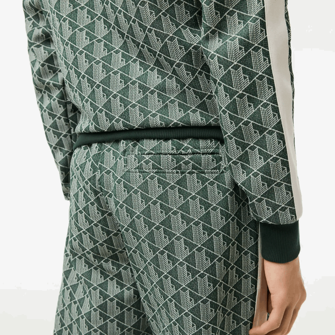 beige vert 7m4 V6HV279 Hommes Lacoste pantalon de jogging à motif monogrammé