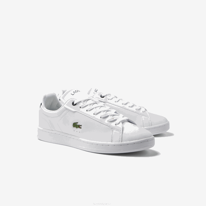 blanc  marine 042 V6HV1743 Hommes Lacoste baskets ton sur ton en cuir carnaby pro bl