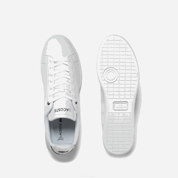 blanc  marine 042 V6HV1743 Hommes Lacoste baskets ton sur ton en cuir carnaby pro bl