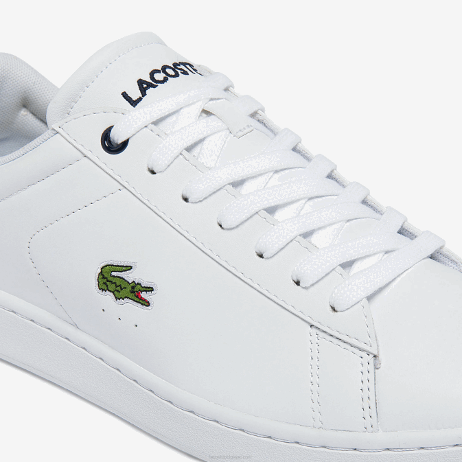 blanc  marine 042 V6HV1815 Hommes Lacoste baskets en cuir carnaby bl