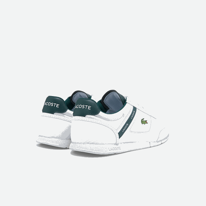 blanc  vert foncé 1r5 V6HV1700 Hommes Lacoste baskets en cuir et textile menerva sport
