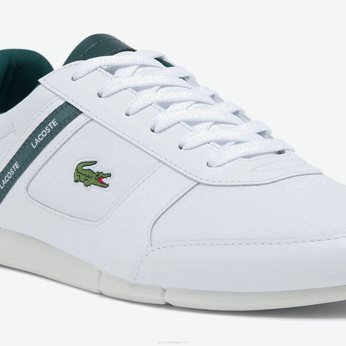 blanc  vert foncé 1r5 V6HV1700 Hommes Lacoste baskets en cuir et textile menerva sport