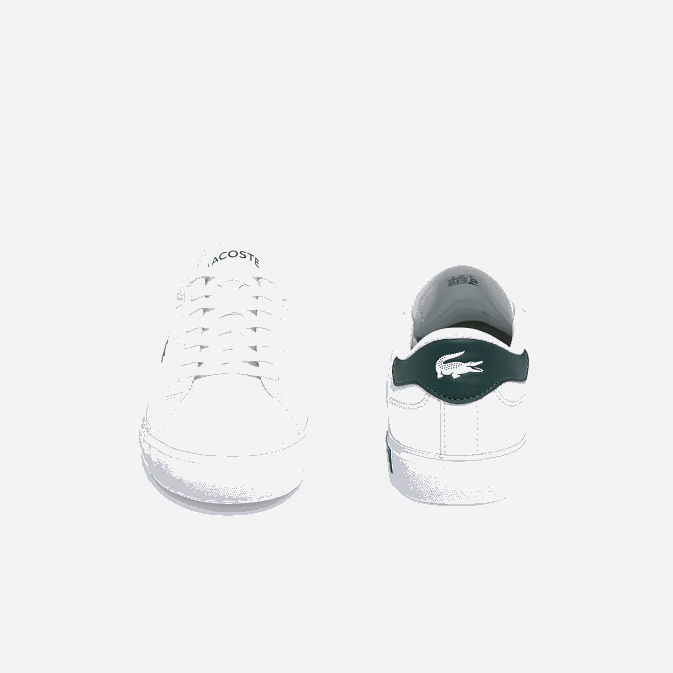 blanc  vert foncé 1r5 V6HV1806 Hommes Lacoste baskets powercourt en cuir