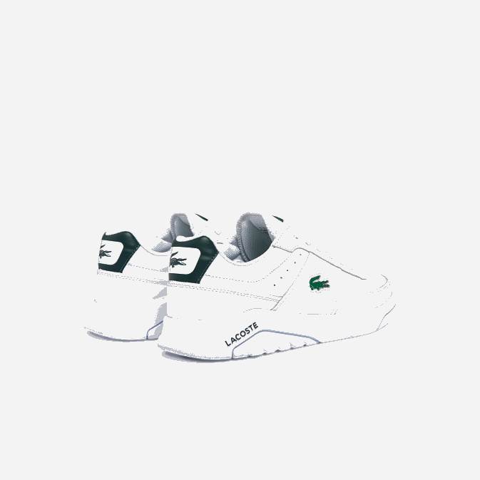 blanc  vert foncé 1r5 V6HV1916 Hommes Lacoste baskets en cuir Game Advance