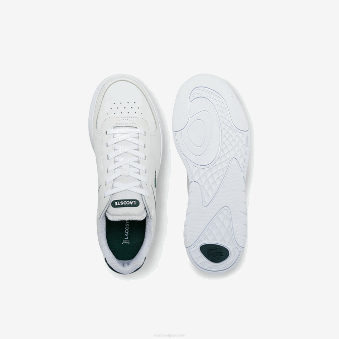 blanc  vert foncé 1r5 V6HV1916 Hommes Lacoste baskets en cuir Game Advance