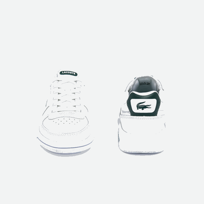 blanc  vert foncé 1r5 V6HV1916 Hommes Lacoste baskets en cuir Game Advance