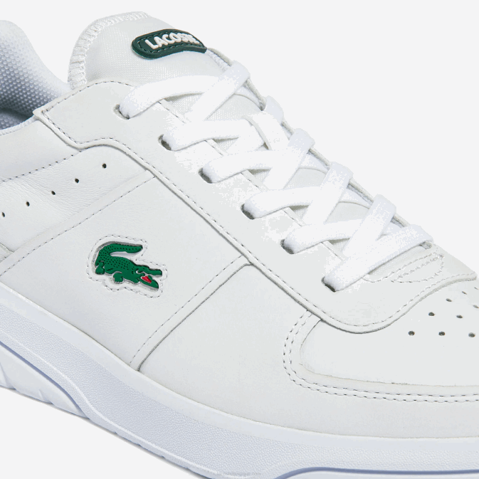 blanc  vert foncé 1r5 V6HV1916 Hommes Lacoste baskets en cuir Game Advance