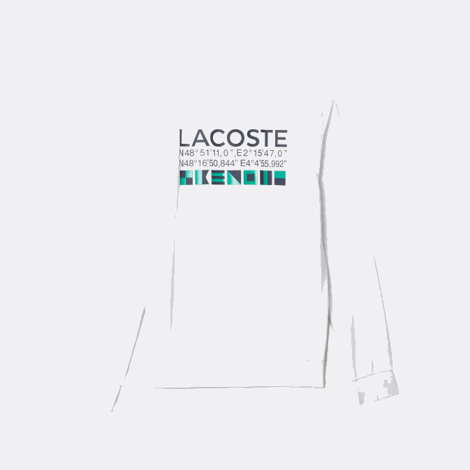blanc 001 V6HV1056 Hommes Lacoste sweat-shirt de tennis imprimé sport