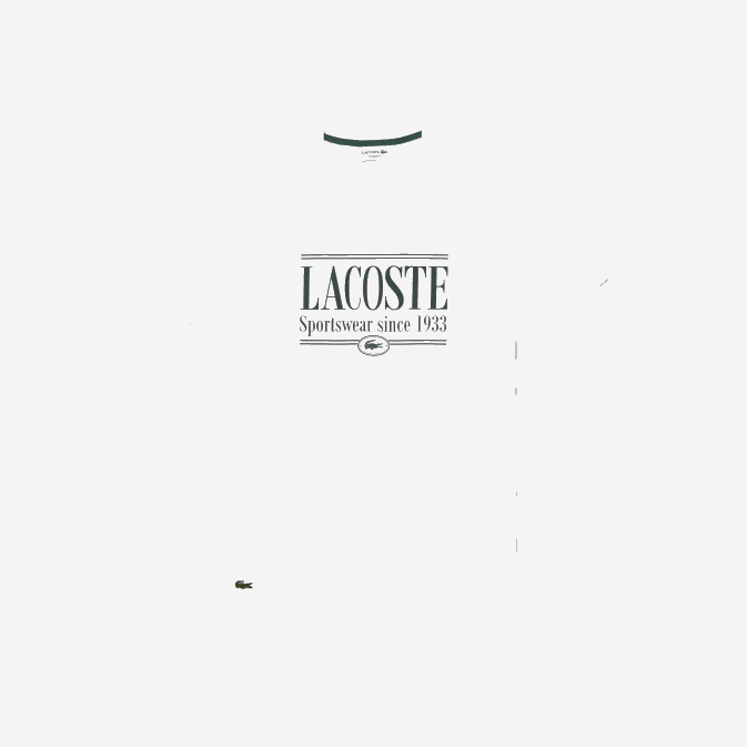 blanc 001 V6HV106 Hommes Lacoste t-shirt coupe classique en jersey