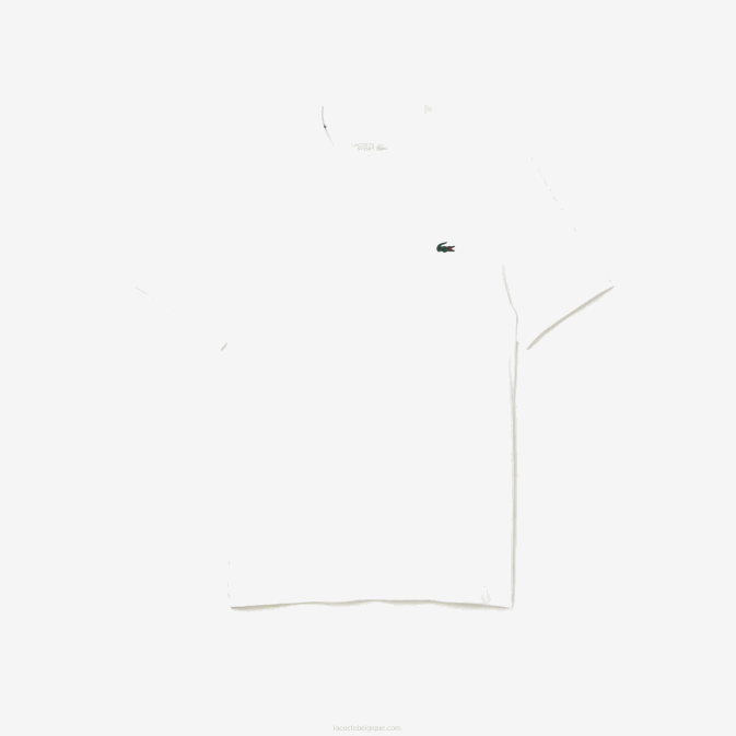 blanc 001 V6HV119 Hommes Lacoste t-shirt sport coupe slim en jersey stretch