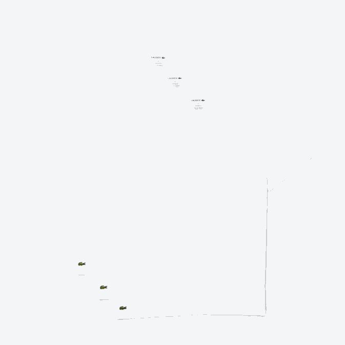 blanc 001 V6HV1335 Hommes Lacoste lot de 3 t-shirts lounge en coton à col en V