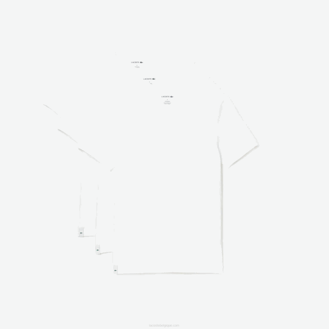 blanc 001 V6HV1345 Hommes Lacoste Lot de 3 t-shirts unis