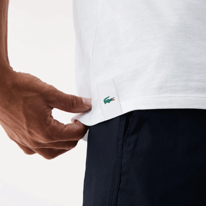 blanc 001 V6HV1350 Hommes Lacoste lot de 3 t-shirts en coton à col rond