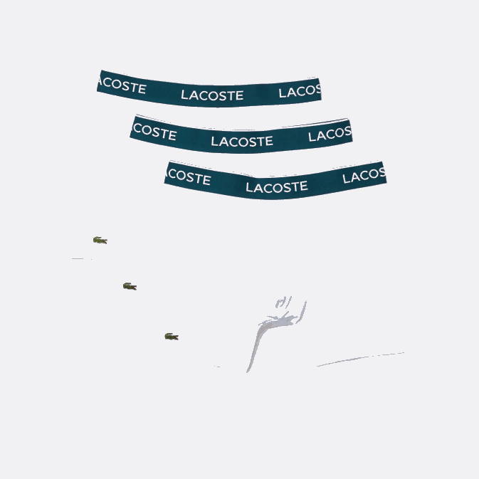 blanc 001 V6HV1405 Hommes Lacoste Lot de 3 boxers longs en coton stretch