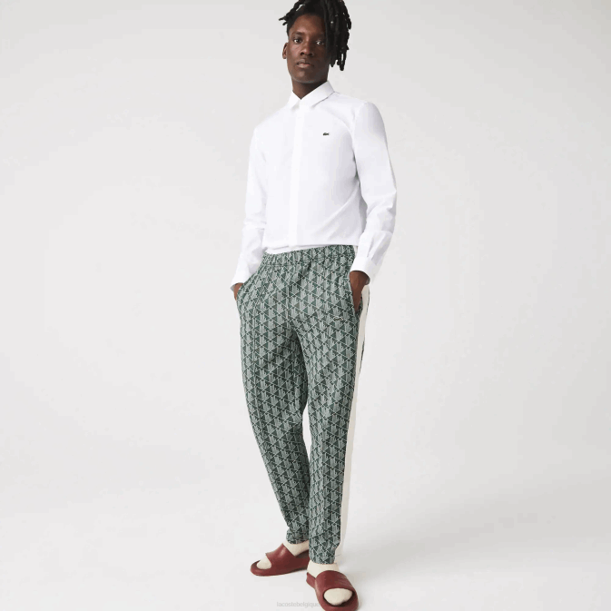 blanc 001 V6HV1488 Hommes Lacoste chemise slim fit en popeline de coton stretch