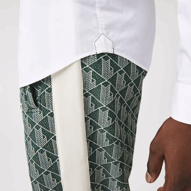 blanc 001 V6HV1488 Hommes Lacoste chemise slim fit en popeline de coton stretch