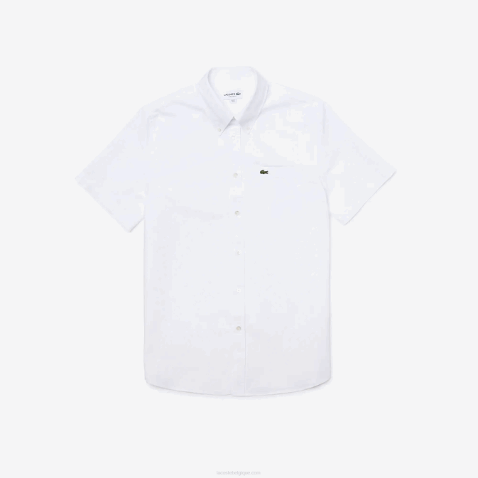 blanc 001 V6HV1526 Hommes Lacoste chemise coupe classique en coton oxford