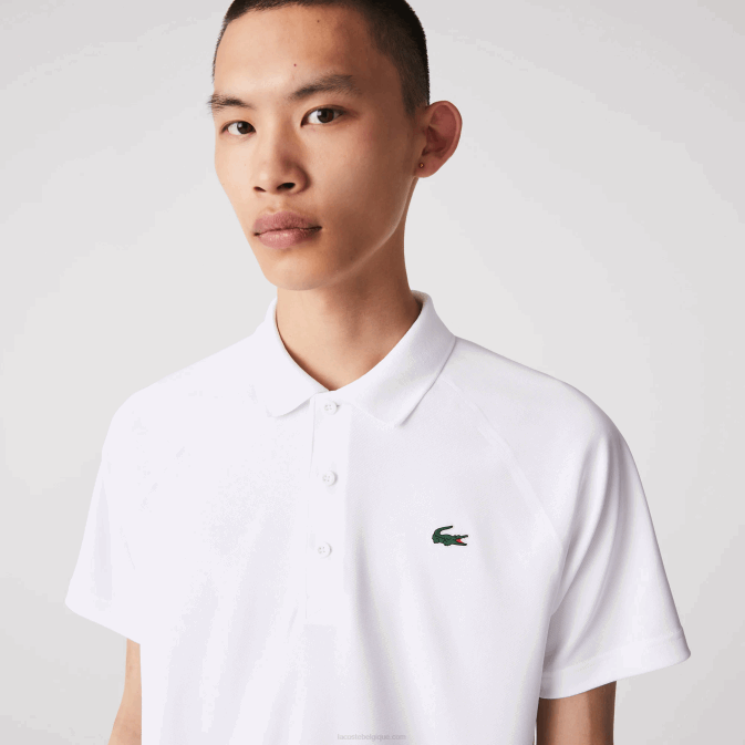 blanc 001 V6HV164 Hommes Lacoste polo sport interlock respirant et résistant à l\abrasion