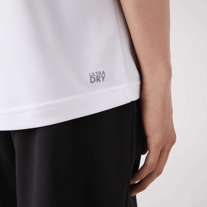 blanc 001 V6HV164 Hommes Lacoste polo sport interlock respirant et résistant à l\abrasion