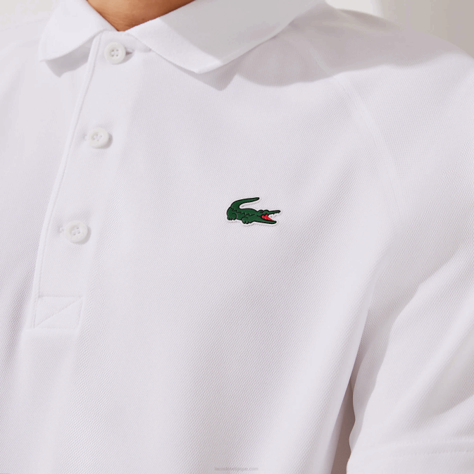 blanc 001 V6HV164 Hommes Lacoste polo sport interlock respirant et résistant à l\abrasion
