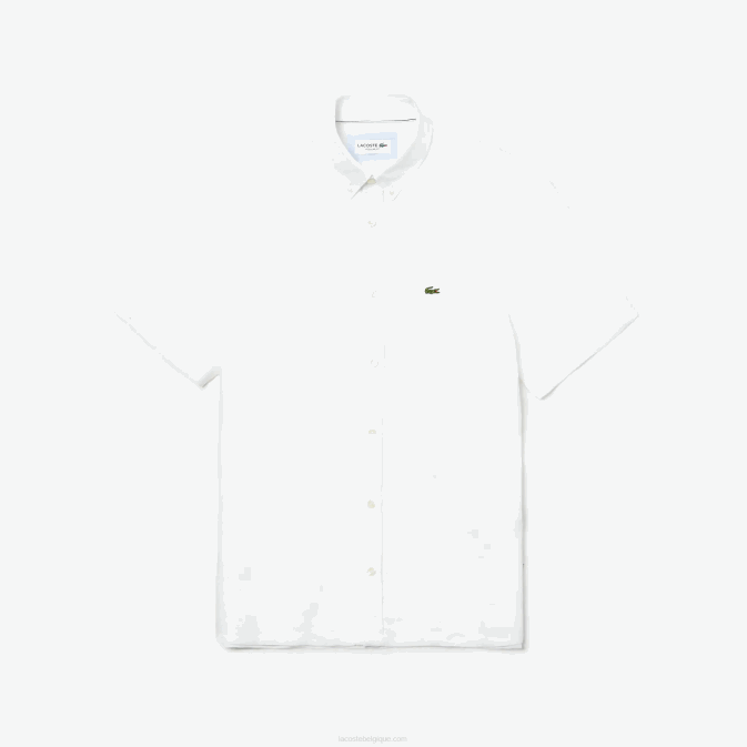 blanc 001 V6HV1646 Hommes Lacoste chemise en lin coupe classique