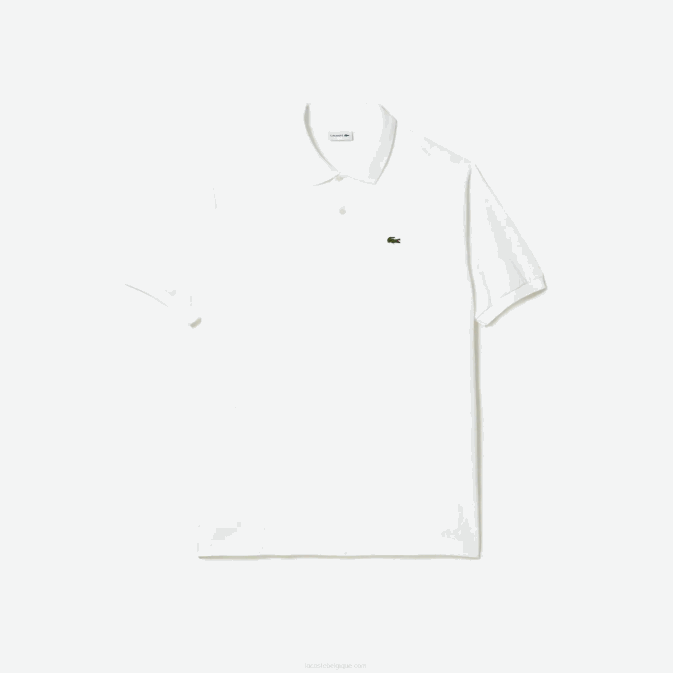 blanc 001 V6HV187 Hommes Lacoste polo en coton petit piqué - grande taille - long