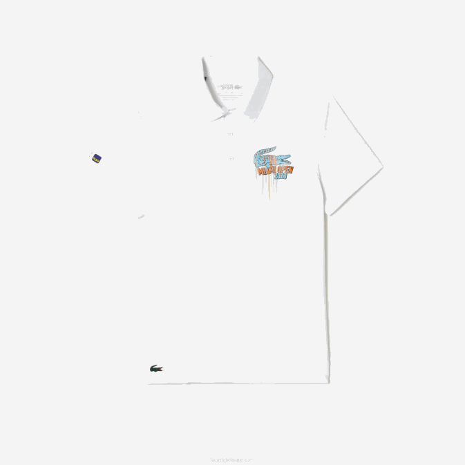 blanc 001 V6HV205 Hommes Lacoste polo en piqué sport miami open edition