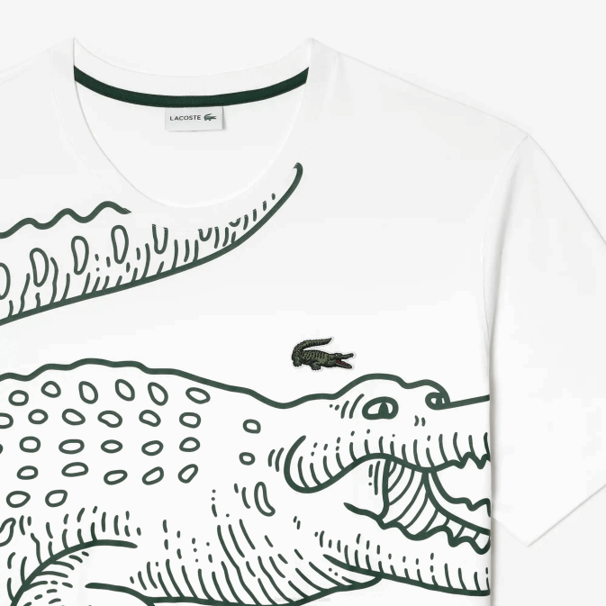 blanc 001 V6HV227 Hommes Lacoste t-shirt ample en jersey - grande taille - grand