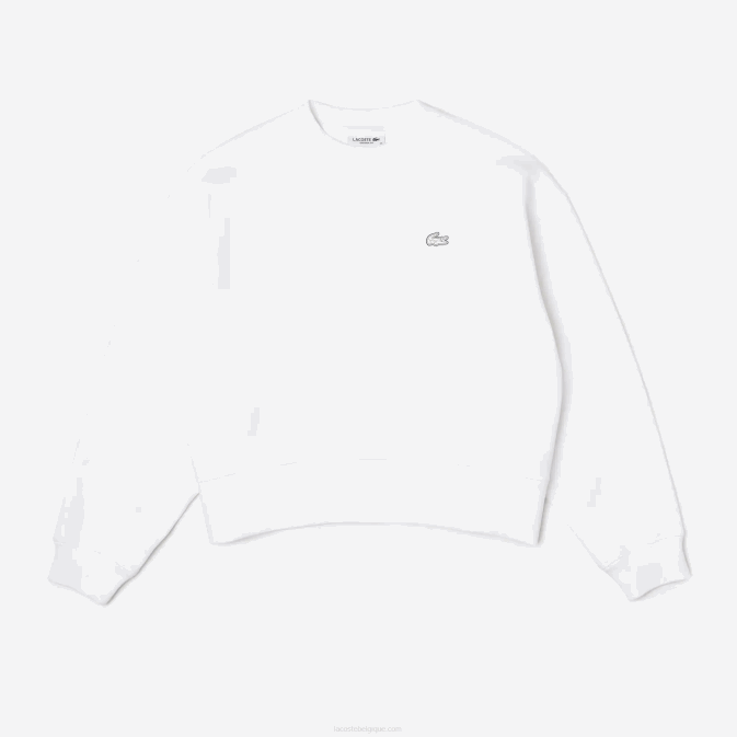 blanc 001 V6HV2390 femmes Lacoste sweat à logo dans le dos