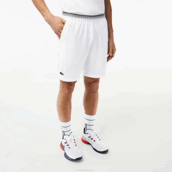 blanc 001 V6HV428 Hommes Lacoste short en résille tennis x daniil medvedev