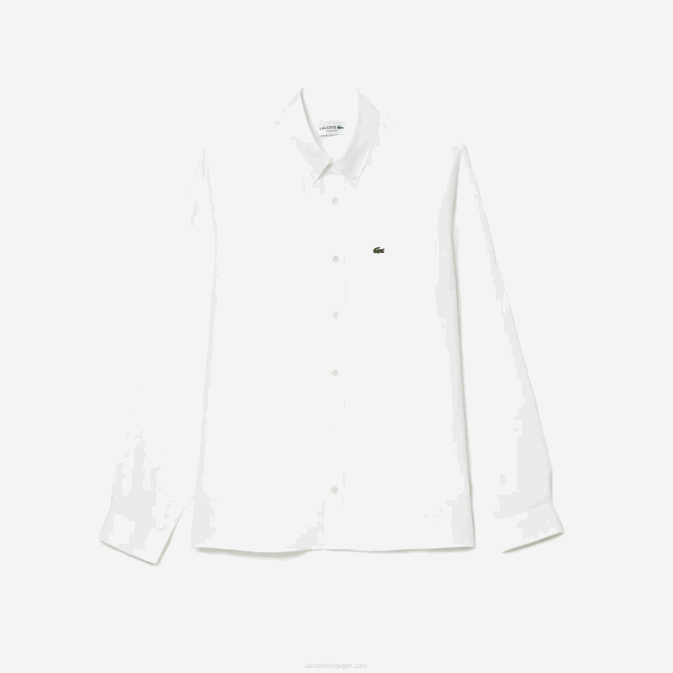 blanc 001 V6HV469 Hommes Lacoste chemise en lin