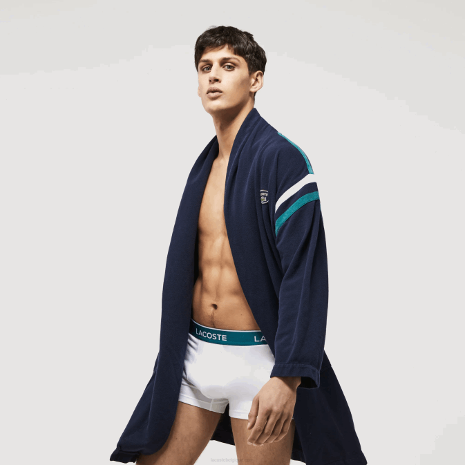 blanc 001 V6HV483 Hommes Lacoste lot de 3 boxers casual