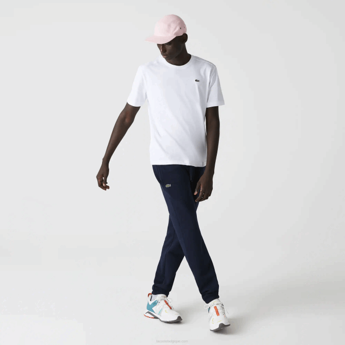 blanc 001 V6HV51 Hommes Lacoste t-shirt sport respirant